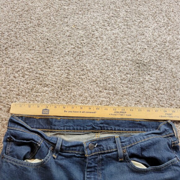 Levis 514 Jeans Mens 38x30 Blue Straight Denim Dark Wash - Picture 2 of 6
